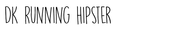 DK Running Hipster font preview